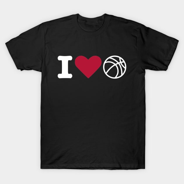 I love Basketball T-Shirt by Designzz